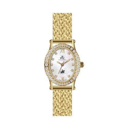 Paris Polo Club PPC-FD08-GD-WE Roman Numerals with Crystal Hour Markers Women Watch